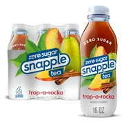 Snapple Zero Sugar Trop-a-Rocka, Bottled Tea Drink, 16 fl oz, 6 Bottle