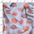thumbnail image 2 of Soimoi Blue Poly Georgette Fabric Rose Floral Decor Fabric Printed Yard 52 Inch Wide, 2 of 6