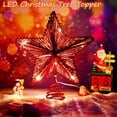 thumbnail image 2 of Christmas Tree Topper, Lighted Star Tree Topper with 20 LED, Star Snowflake Tree Topper for Xmas Tree Decorations,Battery Operated, 2 of 7