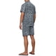 thumbnail image 3 of Camisas impresas de animales Inspire Chic para hombres, conjunto de 2 piezas de verano, camisas hawaianas y pantalones cortos, color gris, 3 of 5