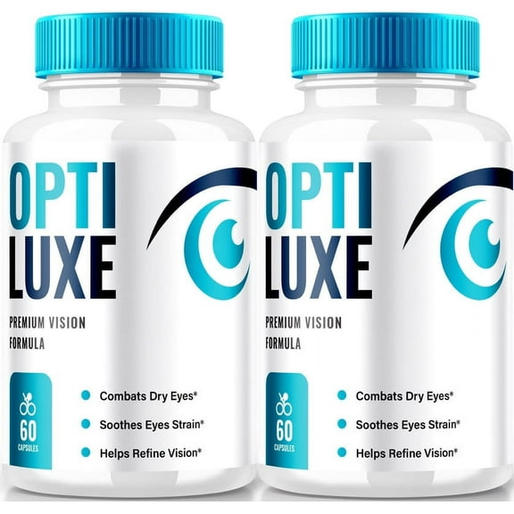 (2 Pack) OptiLuxe Eye Health Pills, Natural Herbal Supplement for Vision Support, Improve and Protect Eyesight with OptiLuxe Formula, Opti Luxe Official Reviews (120 Capsules)