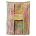 thumbnail image 3 of Ambesonne Letter H Tablecloth Rectangular Table Cover, Alphabet Wooden H Sign, 52"x70", Multicolor, 3 of 4