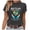 Black, variant on Bibifish Womens Tee Tops Autism Awareness Print Soft Breathable Regular Fit Crewneck Short-Sleeve Tee Tops Summer Daily Commute Chic Wear