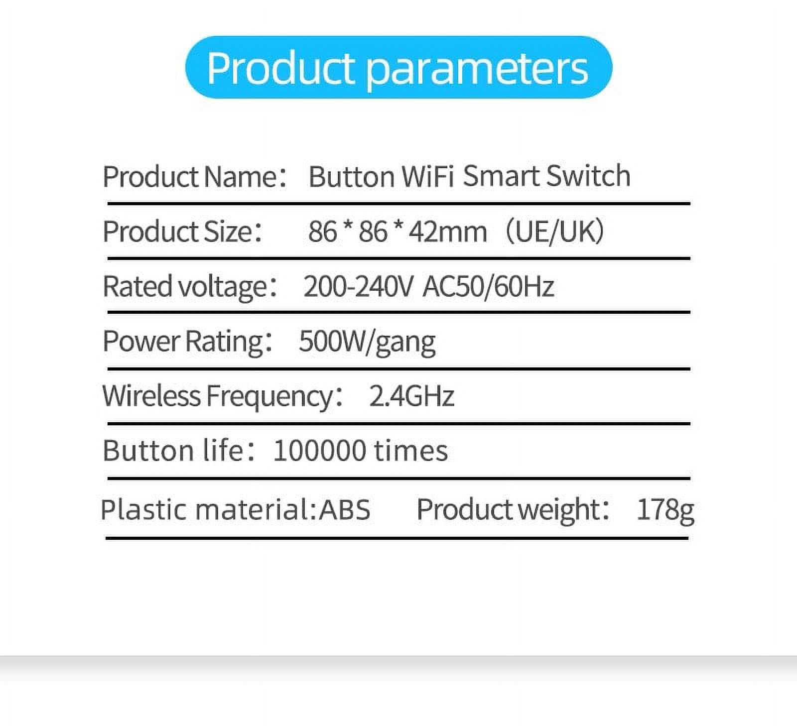 For Smart Home Switch Push Button Wall Light Switch With Neutral Wire
