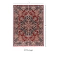 thumbnail image 3 of Contemporary Home Living 3.25' x 5' Floral Medallion Area Throw Rug - Red and Navy Blue, 3 of 8