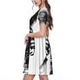 thumbnail image 4 of Lsque Chucky Print Women's Casual Dress T-Shirt Summer Short Sleeve Scoop Neck Swing Dresses, 4 of 7