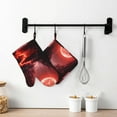 thumbnail image 6 of Honeii Red Moon Lava patten Oven Mitts and Pot Holders Sets, Baker Oven Mitts, Mittens for Kitchen Decor, Baking Lover over Gloves Gifts, 6 of 7