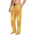thumbnail image 5 of National Tartan Yellow Ghost Pajama Pants, Men's Lounge Pants Light with Drawstring and Pockets, Christmas New Year Birthday Father's Day Gifts, Medium, 5 of 7
