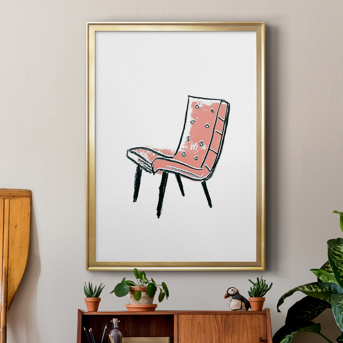 Take a Seat IX Premium Framed Print, in Gold, Black, or Silver - Ready to Hang