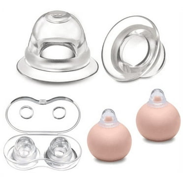 EIMELI Nipple Corrector, Nipple Aspirator Puller Niplette Treatment Redress Sucking Redress Correction Shaper Breastfeeding Aid Helpful for Breastfeeding, Nursing Mommy,Soft Silicone(1 Pair)