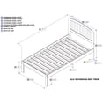 thumbnail image 5 of Richmond Twin Platform Bed with Open Foot Board in Grey, 5 of 5