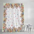 thumbnail image 4 of Spring Easter Shower Curtain Set, Waterproof Shower Curtains for Bathroom, Colorful Eggs Botanical Bunny Plaid Washable Fabric Cloth Bath Curtain for Bathtub Decoration with Hooks 60x72 Inches, 4 of 9