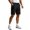Black, variant on Men's Golf Dress Shorts 9 Inch Flat Front Stretch Hybrid Lightweight Quick Dry Chino Shorts with Zip Pockets