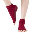 thumbnail image 2 of Women Non-slip Yoga Socks Toeless Half Toe Grip Socks For Ballet Dance Pilates, 2 of 2