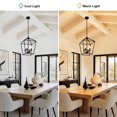 thumbnail image 4 of 4 Light Chandelier, Industrial Ceiling Light Blac, 4 of 8