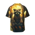 thumbnail image 2 of Fotbe Tree Meditating Raccoon print Short Sleeve Button Down Shirts for Men Casual Summer Beach Wrinkle Free Shirt-XX-Large, 2 of 7
