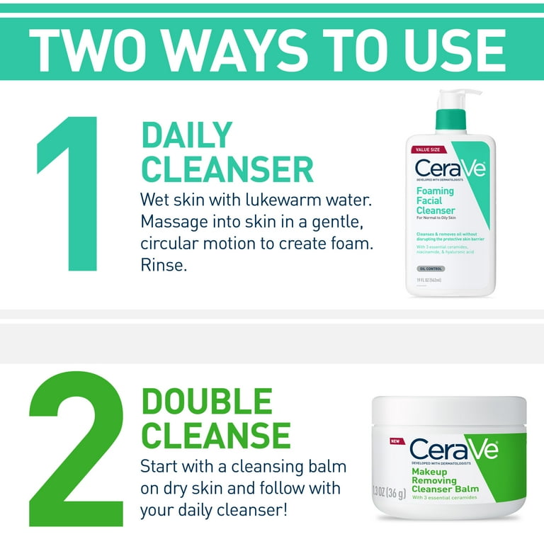 CeraVe Foaming Face Cleanser, Oil Control, for Normal to