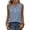Dark Blue, variant on Laqbezok Women's Sleeveless Top, Striped & Plaid Henley Tank Top, Casual Split V-Neck Summer Shirt, Relaxed Fit Gingham Button Up Blouse