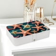 thumbnail image 6 of Starfish PU Leather Jewelry Display Organizer Box Display Case Portable Earring Holder with Removable Compartment, 6 of 6