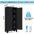 thumbnail image 2 of 61.02”H Metal Pantry Storage Cabinet, Kitchen Storage Cabinets with Adjustable Feet and Shelves, Pantry Cabinet for Kitchen, Living Room, Laundry Room and Dinning Room, 2 of 15