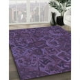 thumbnail image 2 of Ahgly Company Indoor Square Patterned Plum Purple Area Rugs, 5' Square, 2 of 6