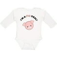 thumbnail image 3 of Inktastic I'm a Pig Deal Cute Pig Pun Boys or Girls Long Sleeve Baby Bodysuit, 3 of 5