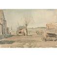thumbnail image 3 of John Linnell 18x14 Black Modern Framed Museum Art Print Titled - The Farmyard (1812), 3 of 5