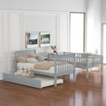 thumbnail image 3 of Hassch Twin Over Twin Bunk Bed With Trundle And Storage, Gray, 3 of 9