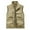 Khaki, variant on hotojiny Men’s Fishing Vest Outdoor Work Quick Dry Zip up Travel Cargo Vest Lightweight Sleeveles Jacket with Multi Pockets