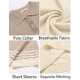 thumbnail image 6 of COOFANDY Mens Striped Polo Shirts Short Sleeve Striped Textured Pullover Golf Polo T Shirts, 6 of 6