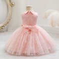 thumbnail image 4 of MSemis Infant Baby Girl Snowflake Christmas Princess Dress Xmas Party Formal Dresses Pageant Bowknot Pink 80, 4 of 7