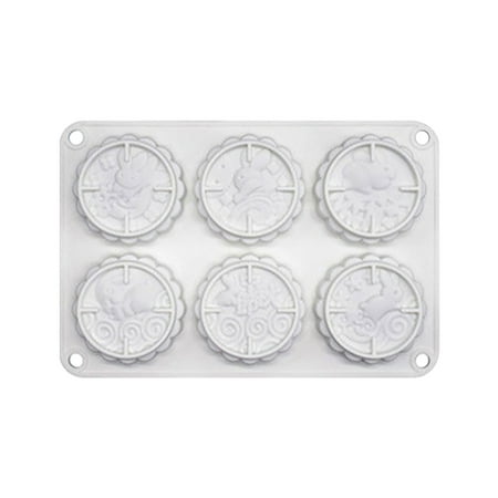 

6 Cavity DIY Mooncake Autumn Festival Non Stick Silicone Chocolate