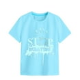 thumbnail image 1 of TZEWGL Tees For Toddler Soft Short Sleeve Crew Neck Letter Printed Blouse For Toddlers size 8-9T, 1 of 5