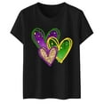 thumbnail image 4 of PMUYBHF Mode pour Femmes Hauts Décontractés Manches Courtes Col Rond T-Shirt Imprimé Ample 3542 L, 4 of 5