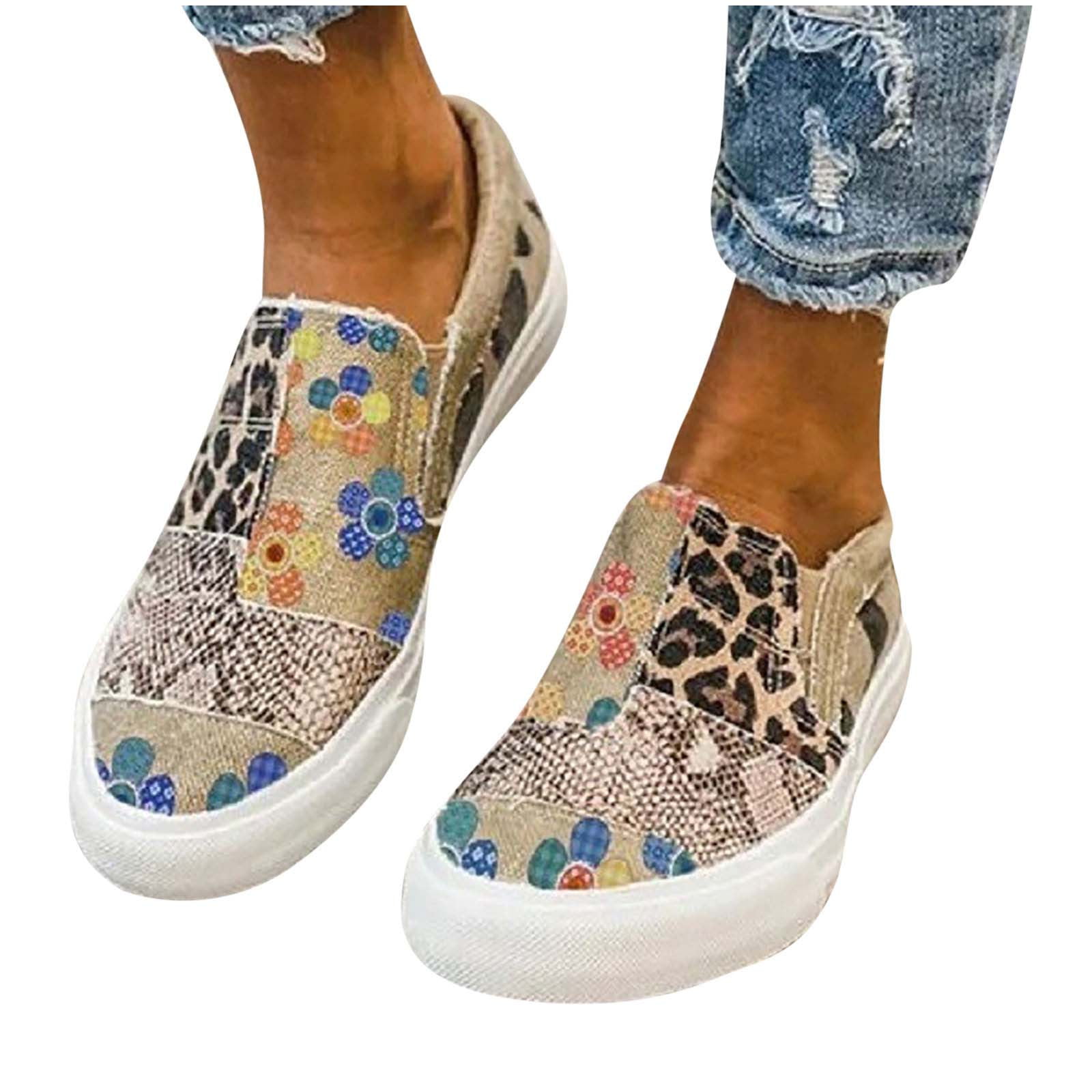 Funny Cat Pizza Print Womans Flat Bottom Casual Shoes Sneakers Fashion Sneakers