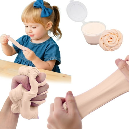 Xecvkr Furry Cloud Butters Slime Mini Size Ultra Soft Stretchy Non-Settling DIY Accessories Sensory Play Creative Crafting Stress Relief Safe Lightweight Portable 1Pc