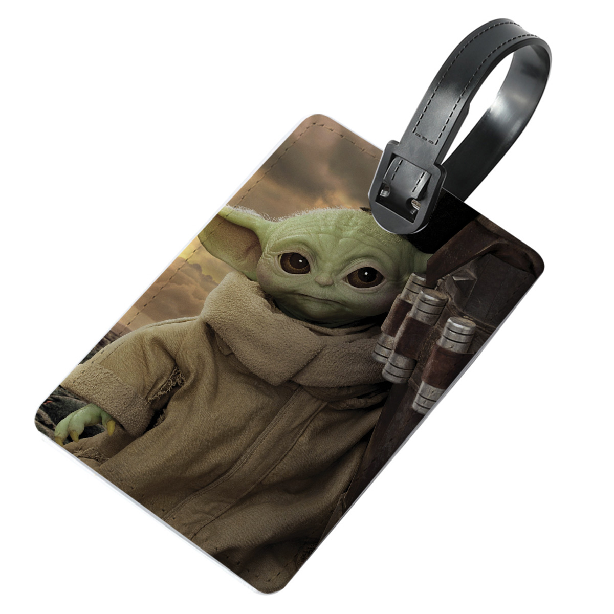 Rectangle PU Leather Luggage Tags for Travel Suitcase Baggage 4.05 x 2.