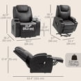thumbnail image 3 of HOMCOM Fauteuil Inclinable Releveur avec Télécommande, Noir, 3 of 10