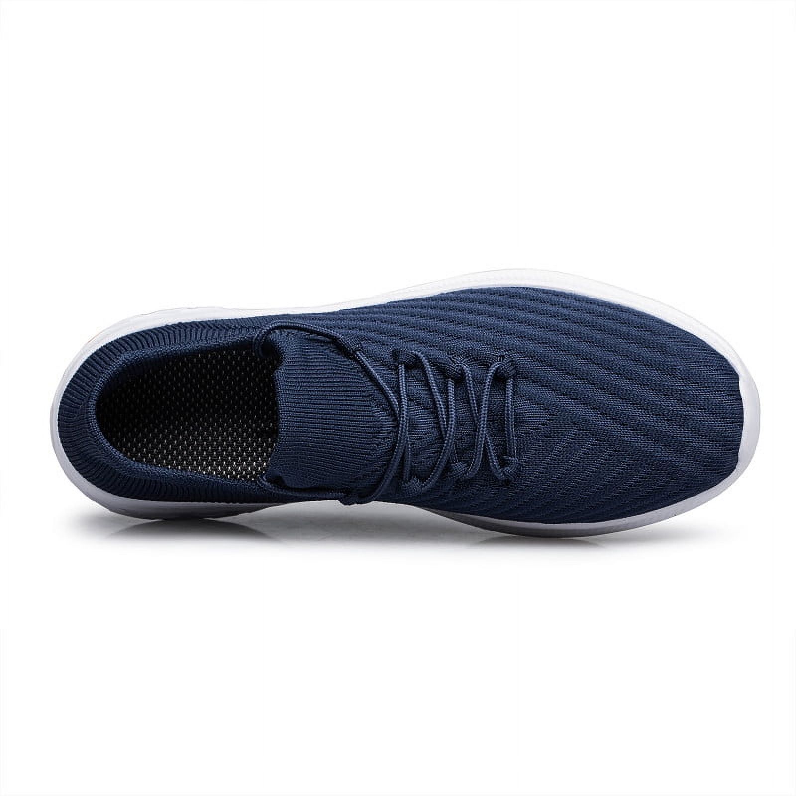 vibdiv Mens Slip On Walking Shoes Lightweight Breathable Non Slip Running Shoes Comfortable Fashion Sneakers for Men Navy Size 8.5