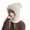 Beige, variant on Toudaret Women Winter Cycling Balaclava Hat with Integrated Scarf Thick Cycling Face Full Protection Outdoor Travel Cold Weather Skiing Cap