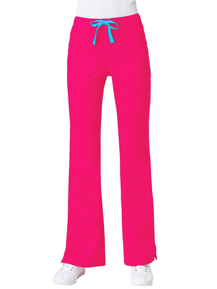 Maevn Women's Core Classic Flare Pants Hot Pink, Large Tall 