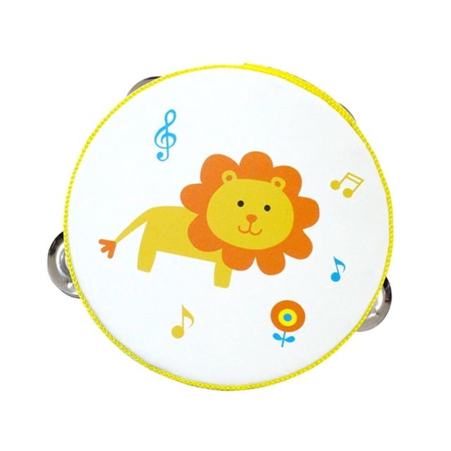 Pandereta de mano de madera de , instrumentos de percusión, tambor de mano, juguete educativo para juegos, juguetes, karaoke, niños pequeños 15 centímetros