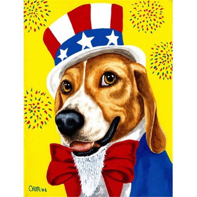 Carolines Treasures AMB1337CHF Unble Sams USA Beagle Drapeau Toile Maison Taille