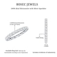 thumbnail image 6 of Rosec Jewels Certified Moissanite Full Eternity Ring for Women - D-VS1 Quality - Moissanite Wedding Band Ring with Jewelry Box, 925 Sterling Silver, US 4.00, 6 of 7