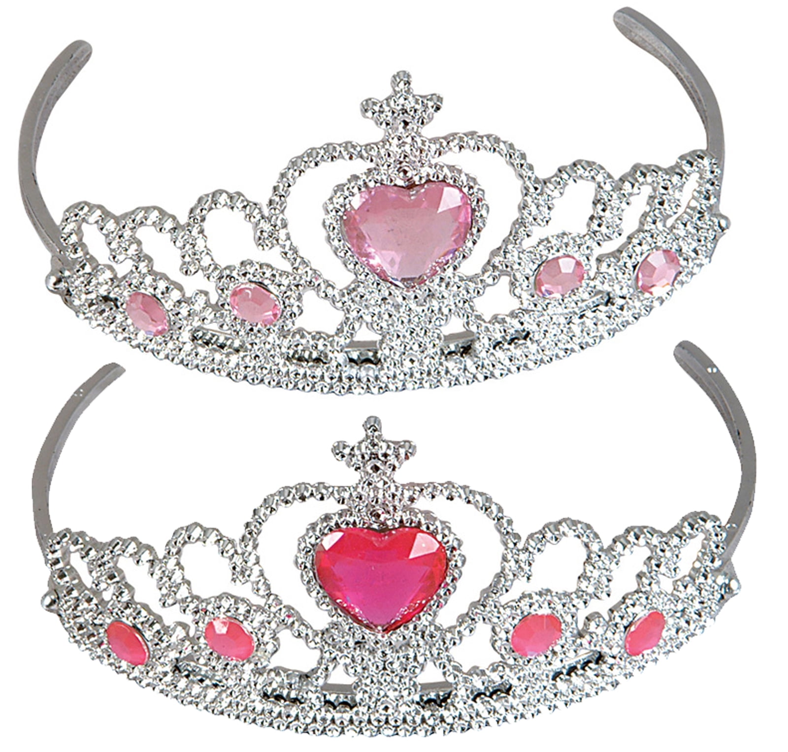 Rhode Island Novelty Tiara with Pink Heart Jewel One size