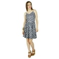 thumbnail image 4 of Bimba Women Retro Style Shift Dress Polka Dots Spaghetti Strap Pouf Mini Dress, 4 of 9