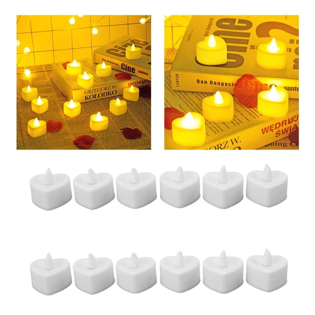Velas Electrónicas Falsas Electrónicas que Funcionan Con Baterías, Evite las Luces de Té le LED de FUEGO Protecciónmo Ambiental Decorativa para la Celebración Del Festival