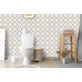 thumbnail image 4 of Safiyya Papel Pintado Despegable Y Adhesivo De 393 X 17,7 Pulgadas, Papel De Contacto De Oro Blanco, Papel Pintado Autoadhesivo Extraíble, Papel Pintado Moderno Enrejado Dorado Para Despegar Y Pegar P, 4 of 5