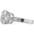 thumbnail image 4 of Sterling Silver Rhodium-Plated Cz 3-Stone Ring (Size 7) Made In China qr2049-7, 4 of 5