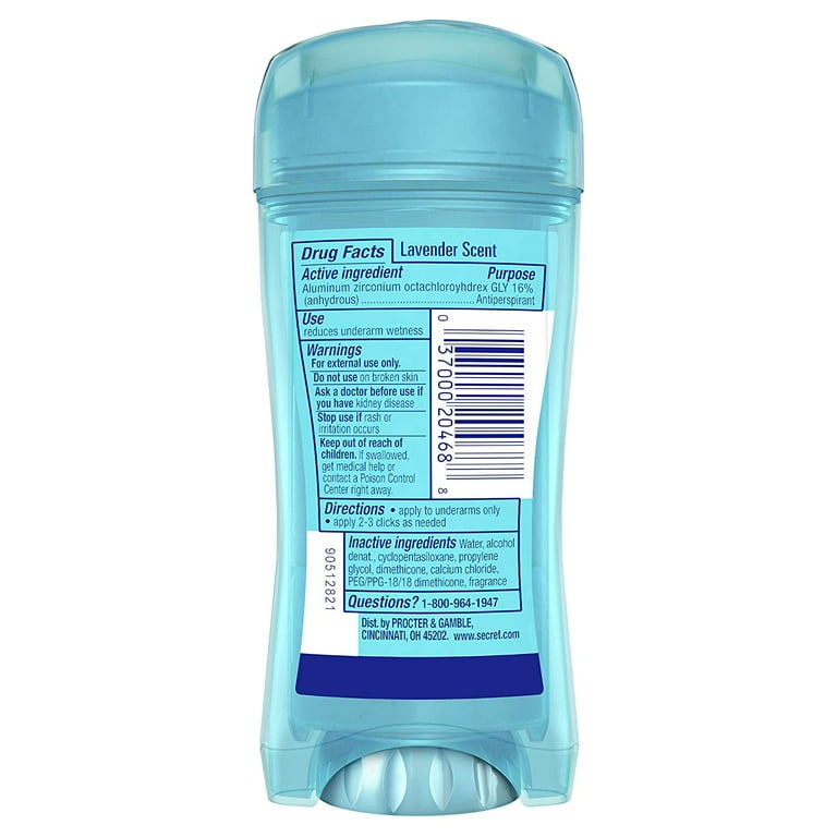 Secret Fresh Clear Gel Antiperspirant Deodorant, Lavender 2.6 oz